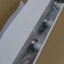 Brushed Nickel Bathroom Light Fixtures, 4-Light Modern Vanity Light Over Mirror, Wall Sconces with Milky White Frosted Glass Shades, E26 Socket (Bulbs Not Included)