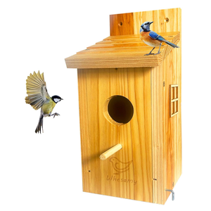 Large Bird House, Bird Houses for Outside Clearance, Cedar Birdhouses for Outdoors, Wood Birdhouse with Secure Latch, Bluebird Houses for Wren Swallow Finch Hummingbird