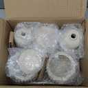 6-Piece Bathroom Accessories Set - Resin Bathroom Set, Lotion Dispenser, Tumbler, Vanity Tray, Cotton Swab Jars with Lids, Bathroom Organizer, Elegant Bath Decor for Home Dorm Hotel Countertop (Beige)