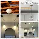 KoKo&Yukina 6-inch mini Modern Globe Pendant Light Clear Glass with Black Finish Contemporary Mid Century Adjustable Hanging Light Fixture for Living Room Bedroom Kitchen Island (Bulb Incl.)