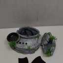 500ML Reptile Waterfall Fountain, Reptile Water Drinking Fountain for Bearded Dragons, Geckos & Lizards  Terrarium Waterfall with Feeding Bowl, Flowing Water, Natural Resin