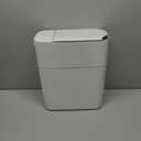 MOPUP Bathroom Trash Can, Automatic Bagging Garbage Can, 3.5 Gallon Slim Smart Small Plastic Trash Bin, Narrow Motion Sensor Trash Can for Bedroom, Office White