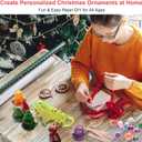 Vesici Christmas Resin Mold Kit Include 10 Pcs Silicone Molds Tools Set with Glitter Powder Cups Sticks Droppers Holiday Epoxy Casting Molds for DIY Xmas Crafts Ornaments Decorations