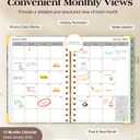 2 x 2026 Planner, Hardcover Weekly and Monthly Planner for Women, January 2026 - December 2026, Spiral Yearly Agenda Organizer Book 2026 with Tabs, Daily Calendar Planners for School Work Home, A5 (5.75" x 8.38"), Petals