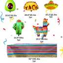 Mexican Themed Party Decorations Fiesta Party Supplies Balloons Garland Arch Kit Feliz Cumpleanos Backdrop Tablecloth Cinco De Mayo Taco Cactus Avocado Llama Sombrero Mexican Theme Birthday Party