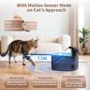 Cat Water Fountain Cordless 118oz/3.5L Wireless & Ultra Quiet (25dB) with Sensor/Timer Mode Stainless Steel Tray Battery Operated Pet Fountain for Indoor Use, Automatic Pet Water Dispenser