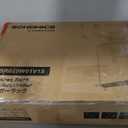 SONGMICS Clothes Rack with Wheels, Clothing Rack for Hanging Clothes, 25.4 mm Metal Garment Rack with Dense Mesh Storage Shelf, 110 lb Load Capacity, 2 Brakes, Cloud White UHSR025W01