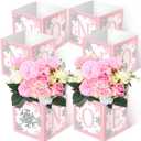 6 Pcs Winter Onederland Snowflake 1st Birthday Decorations Girl Boy Baby Shower Centerpiece One Flower Boxes for 1st First Birthday Decorations Baby Block Centerpieces for Tables