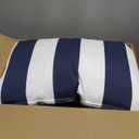 LVTXIII Set of 2 Patio Lumbar Pillows, 12x20 Fade Resistant Outdoor Lumbar Pillow with Inners, Fluffy Decorative Garden Lumbar Cushions for Home Patio Coach Sofa Use, Blue Brick