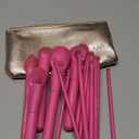 Makeup Brush Set, 15 Piece Quality Makeup Brushes, Premium Synthetic Make Up Brushes for Foundation Powder Blush Highlighter Concealer Makeup Brush Kit for Travel, Hot Pink