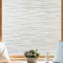 Finnez Window Privacy Film, Frosted Stripes Static Cling, 29.5″ x 78.7″