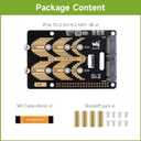 Waveshare PCIe to 2-CH M.2 HAT, Compatible with Raspberry Pi 5, Support M.2 NVMe Solid State Drive 2230 2242 2280, High-Speed Reading/Writing