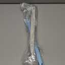 Long Handled Golf Toilet BrushFlexible Silicone Toilet Bowl Cleaning BrushFlexible Bendable Silicone Golf Toilet Bowl Cleaning Brush,(Blue White Toilet Brush Ith Hook)