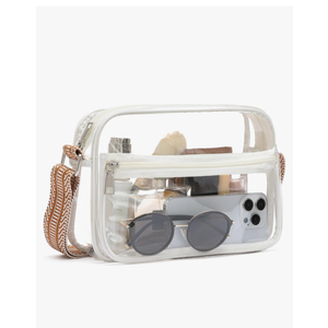 BOSTANTEN Clear Bag for Women Stadium Approved Clear Bags Small Crossbody Purse Trendy for Concerts Sports Events