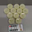 12 x Homemory 12pcs Flameless LED Tea Lights with Remote & Timer, 400+Hours Realistic Flickering Battery Candles for Seasonal, Tabletop, and Centerpieces Decor