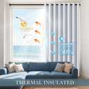 PONY DANCE Room Darkening Curtains for Bedroom - Solid Grommet Top Thermal Insulated Curtain Panels Window Treatments Home Decor Drapes for Kids' Room, W 55 x L 80 inch, Greyish White, 1 Pair