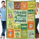 Gardening Gifts for Women,Plant Blanket Gifts for Plant Lovers,Gardening Blanket Gifts for Gardeners Woman,Plant Lover Gifts for Mom Sister Daughter,Plant Lady Gifts Ideas(80X60)