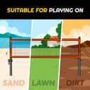 A11N SPORTS Outdoor Volleyball and Badminton Combo Set - Includes Adjustable Height Anti-Sag Net, Volleyball, Air Pump, 4 Badminton Rackets, 2 Shuttlecocks, Boundary Line Marker, and Carrying Bag