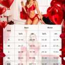 RSLOVE Women Sexy Lingerie Set Satin Bow Tie 2 Piece Bra and Panty Sets (Red, L)