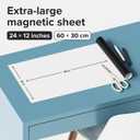 Giant XL Magnetic Sheet 24 x 12 inches- Huge Printable Magnet Dry-Erase Paper - 100% Customizable & Ink-Jet Friendly
