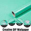 Teal Contact Paper with Holographic Glitter - 15.7x275 Peel and Stick Wallpaper Waterproof Vinyl for Kitchen Countertops & Cabinets