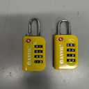 ANVIL TSA Approved Luggage Lock - 4 Digit Combination, 10,000 Combinations, Easy-Read Password Window, Travel Lock for Suitcases, Backpacks, Gym & Student Lockers, Baggage (YELLOW 2 PACK)