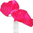 Wuchieal 74" x 55" Large soft semicircle Worship Flags, satin semicircle Banner Praise Flag with Scalable Rods 1 pair (Dark pink)
