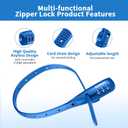Zip Tie Lock Adjustable Cable Lock for Kids Bike, Helmet, Fridge Cabinets, Drawers, Fences, Toolboxes, Bike Rack, Suitable for Adult, Child, Kid, Baby. 3 Pack (Blue)