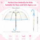 Kids Clear Bubble Umbrella Transparent Rain Umbrella for Child Rounded Bead