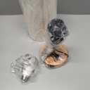 Yarra-Decor Bedside Table Lamp with USB Port - Touch Control for Bedroom Wood 3 Way Dimmable Nightstand Lamp with Round Flaxen Fabric Shade for Living Room, Dorm, Home Office (LED Bulb Included)