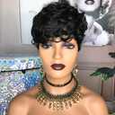 Short Curly Pixie Cut Wig Human Hair for Black Women Short Human Hair Pixie Cut Glueless Wigs Natural Curl Hair Black Pixie Wigs for Daily Use