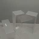 4 Pack Large Acrylic Risers Display Stands, Perfume Organizer Stand, Clear Acrylic Shelf for Show Decor Display, Toys, Cupcake and More(12.4 x 4 x 4.6 inches)