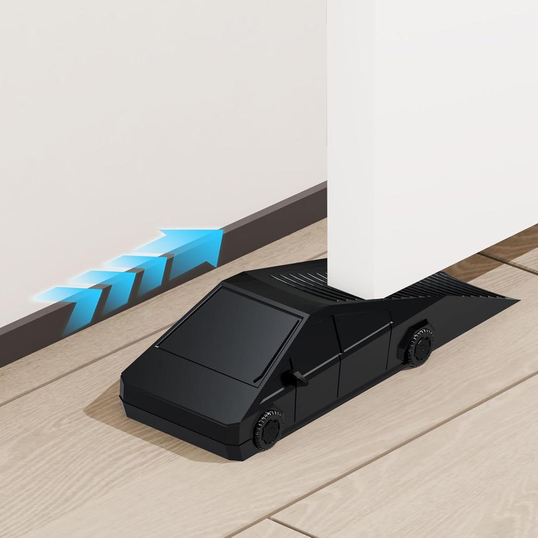 Door Prop for Cats Funny Anti-Slip Rubber Large Door Stoppers - Heavy Duty Door Stopper Wedge, 2 inches High Tesla Cybertruck Styling Door Stop, Big Door Holder Suits Any Floor As a Gifts