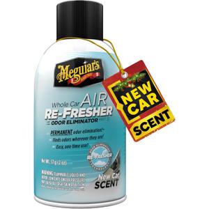 Meguiar's G16402 Whole Car Air Re-Fresher Odor Eliminator Mist, New Car Scent, 2 Fluid Ounces