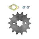 420 14T 17mm Motorcycle Front Engine Sprocket, Motorbike Chain Sprocket Replacement with Retainer Plate, Compatible with 50cc 70cc 90cc 110cc 125cc Dirt Pit Bike ATV Go Kart