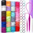 YGDZ Toddler Hair Accessories: 312 Elastic Hair Ties in 24 Colors, Small 3cm No Crease Ponytail Holders for Girls