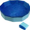 Bearded Dragon Foldable Bath Pool, Collapsible Wading Pool, Swimming Pool Bathtub for Puppy Small Dogs Cats