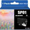 Run Star SP01 SP-01 SP-1 Black Sublimation Ink Cartridge Replacement for Brother SP01BKS SP01CS SP01MS SP01YS use for Brother SP-1 Sublimation Printer (1 Black)