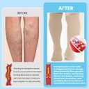 2 x Plus Compression Socks Wide Calf for Women and Men, 2 Pairs 20-30mmhg Knee High Large Support Stockings