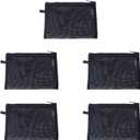 Mesh Cosmetic Bag 3 Size Makeup Bag Set Nylon Waterproof Organizing Bags Purse Organizer Pouches Travel Bags with Zipper (5,Medium)