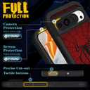 for Google Pixel 9 Pro XL Case - Women Girls Boys Cute Cover Girly Aesthetic Kawaii Unique Design Teens Cool Funny Red Heavy Duty Shockproof Protective Phone Case for Pixel 9 Pro XL 6.8 Inch