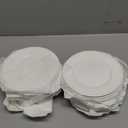 OMAYKEY 6 Inch Ceramic Dessert Plates Set of 18, Small Salad Plates, Porcelain Round Shaped Dinner Plates, Appetizer Plates for Cake Waffles Snacks Side Dish, Oven Microwave Dishwasher Safe, White