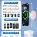 Magnetic Wireless Charger Fast Charge Strong Magnet Charging Pad for iPhone 17/16/15/14/13/12 - Series&AirPods Pro 4-2, Daul Ports, Case-Friendly, Ultra-Slim & Portable for Travel Nightstand Desk