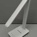 White crown LED Desk Lamp with 15W Wireless Charger & USB Port, Dimmable Table Lamp with 5 Lighting Modes, Sensitive Touch Control, Foldable & Portable Desk Light for Home, Office, Bedroom, Reading (Pro)