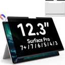 Magnetic Privacy Screen Protector for Microsoft Surface Pro 7+/7/6/5/4/3 - 12.3 In Reusable Surface Pro 7 Screen Protector Anti Glare Film, Anti Blue Light Filter, Removable Shield, Bubble Free Guard