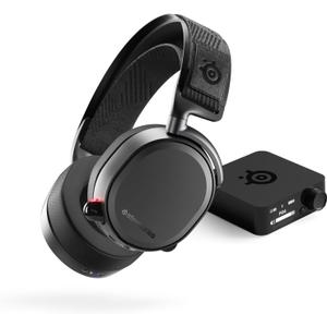 SteelSeries Arctis Pro Wireless Gaming Headset - High Fidelity 2.4 GHz Wireless - Mixable Bluetooth - Non-Stop Dual Battery - OLED Base Station - AI Noise Canceling Mic - PC, PS5, PS4, Mobile - Black