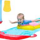ELEMARA 19.1 ft Inflatable Water Slide，Advanced Sprinkler System Splash Pool & 24.8" Bodyboard for Backyard，Outdoor Water Park Summer Fun for Kids, Teens
