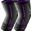 APOYO Elbow Brace for Tendonitis and Tennis Elbow, Elbow Compression Sleeve, Elbow Brace for Women and Men w/ Adjustable Strap for Tennis Elbow Relief, Weightlifting, Arthritis, Workouts, Reduce Joint Pain During Fitness Activity (Purple (Pair), Small)