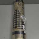 Artoid Mode Buffalo Plaid Xmas Tree Merry Christmas Kitchen Mats Set of 2, Winter Home Decor Low-Profile Kitchen Rugs for Floor - 17x29 and 17x47 Inch (Black/Beige)