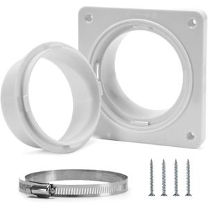 Dryer Vent Hose Connector Kit - Dryer Vent Wall Plate - Dryer Duct Connector Wall Vent with Quick Connect & Disconnect Dryer Dock Connector (Dryer Vent Connector)